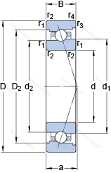 Подшипник 7006 ACB/P 4A