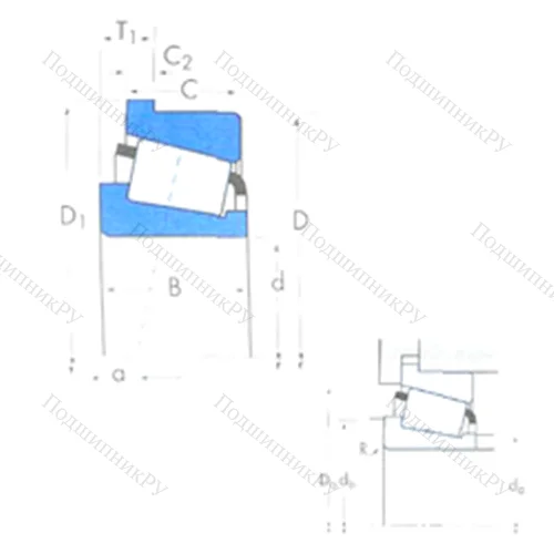 Подшипник роликовый радиально-упорный 497/493B от производителя  TIMKEN Подшипник роликовый радиально-упорный 497/493B от производителя  TIMKEN