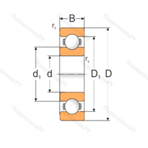 Подшипник шариковый радиальный 6203P