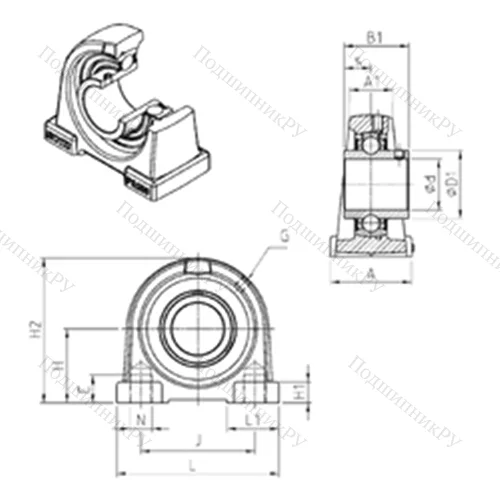 Подшипниковый узел шариковый радиальный UCPA 202 от производителя  SNR Подшипниковый узел шариковый радиальный UCPA 202 от производителя  SNR