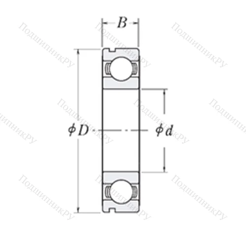 Подшипник шариковый радиальный LJ 2.1/2-N
