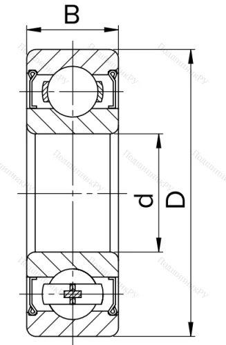 Шариковый однорядный подшипник 80205 (6205 ZZ) в Владимире