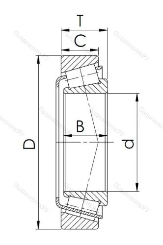 Конический роликовый подшипник 7308 (30308) в Владимире
