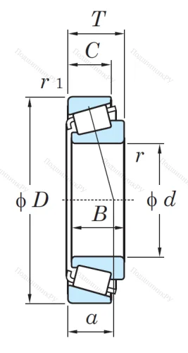Конический роликовый подшипник 30311 DJR (31311) от производителя  KOYO