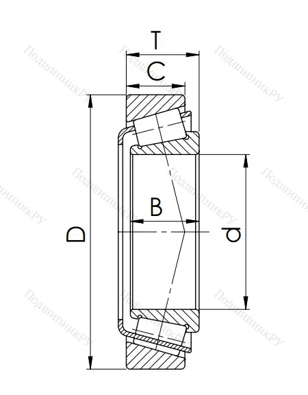 Конический роликовый подшипник 27308 (31308) в Владимире