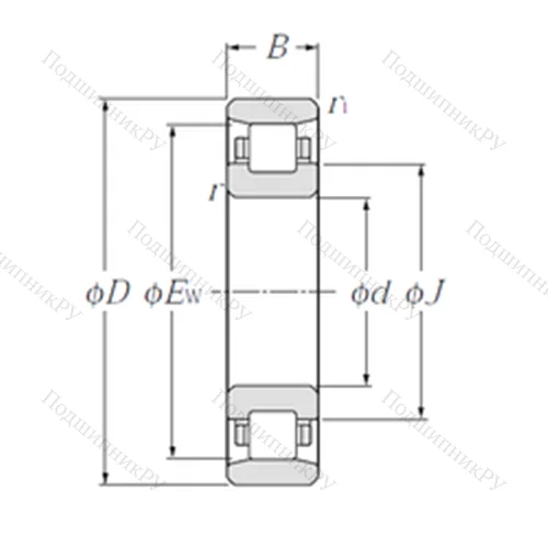 Подшипник роликовый радиальный N 410 от производителя  NTN Подшипник роликовый радиальный N 410 от производителя  NTN