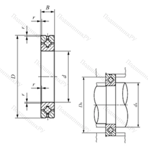 Подшипник роликовый упорно-радиальный с четырехточечным контактом CRBH 11020 A от производителя  IKO