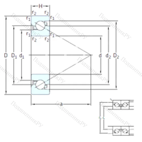 Подшипник шариковый упорно-радиальный BSA 215 CG от производителя  SKF