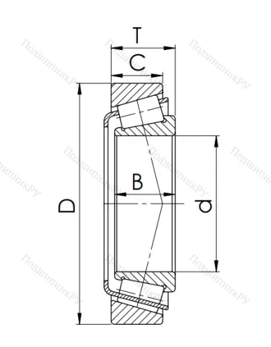 Конический роликовый подшипник 27312 (31312) в Владимире