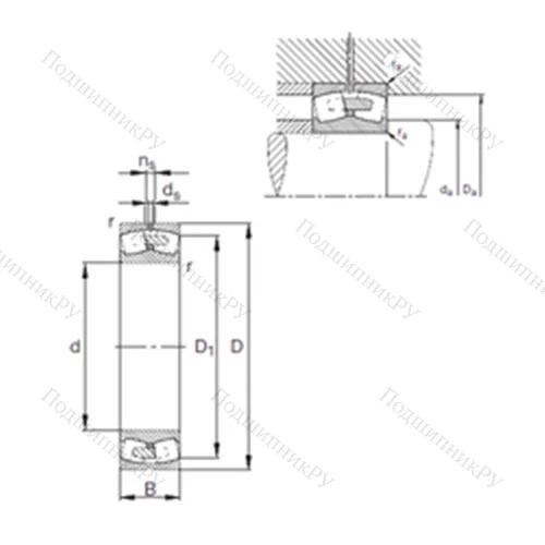 Подшипник роликовый радиальный самоцентрирующийся 24084-E 1A-MB 1 от производителя  FAG
