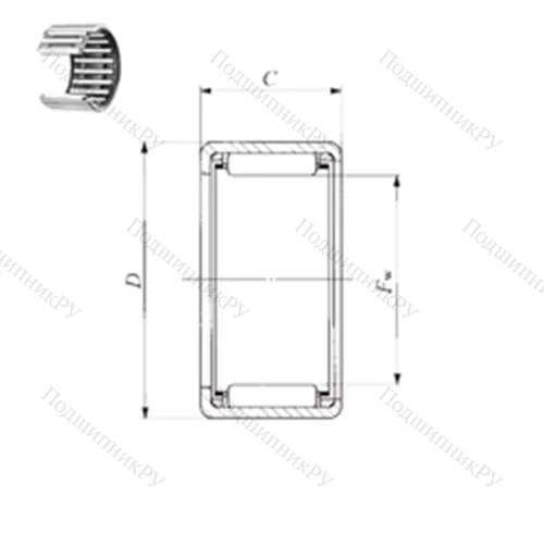 Подшипник игольчатый радиальный TLA 2220 Z