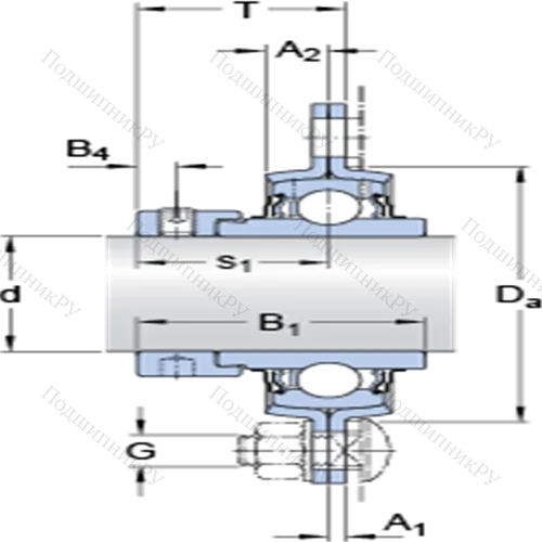 Фланцевые подшипниковые узлы типа Y (литой корпус, круглый фланец, крепление стопорными винтами) PF 30 WF
