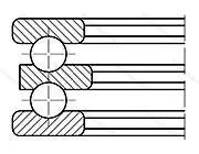 Подшипник  38224 (52224) размер 100/120x170x68