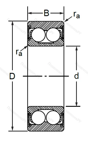 Радиально-упорный шариковый подшипник 3056307 2RS (3307 A 2RSTN) в Владимире
