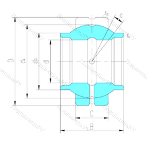 Подшипник скольжения сферический GEEW 63ES-2RS