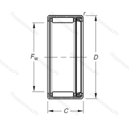 Подшипник игольчатый радиальный JT-1211