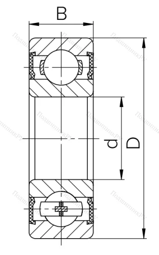 Шариковый однорядный подшипник 180310 T (6310 2RST) в Владимире