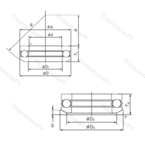 Подшипник шариковый упорный 53240U