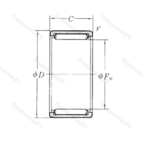 Подшипник игольчатый радиальный RLM 425220-1