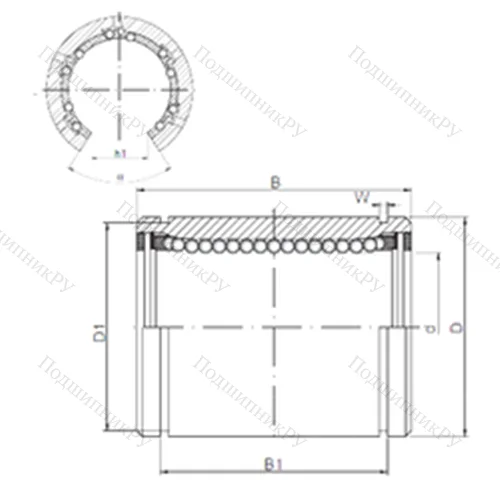 Подшипник шариковый линейный LM 08OP от производителя  CX