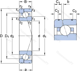 Подшипник 7008 ACE/HCP 4AL 1