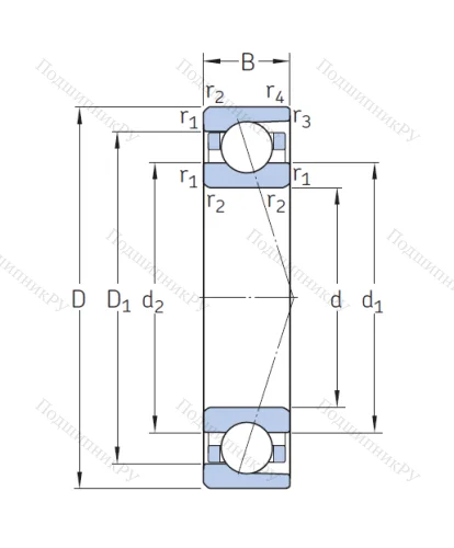 Сверхточный подшипник 7210 ACD/P 4A от производителя  SKF