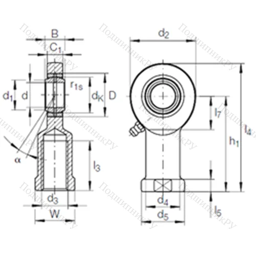 Подшипник скольжения сферический GIR 12 DO