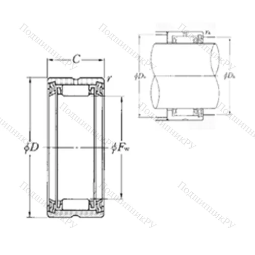 Подшипник игольчатый радиальный RNA 4907LL