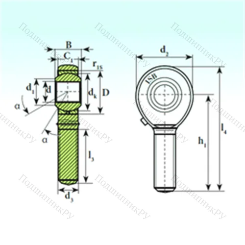 Подшипник скольжения сферический TSM 20
