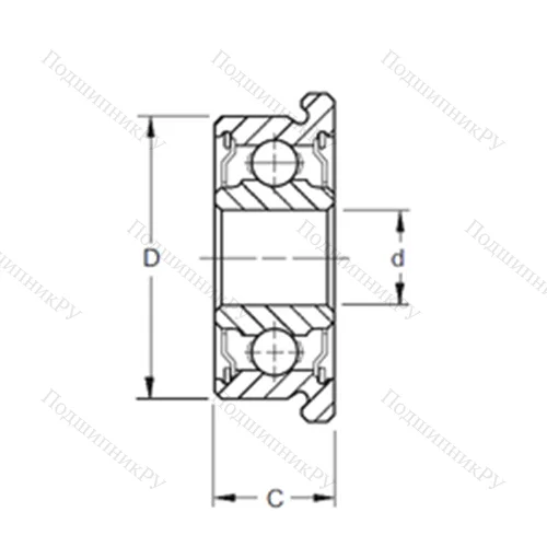 Подшипник шариковый радиальный F 629-2RS