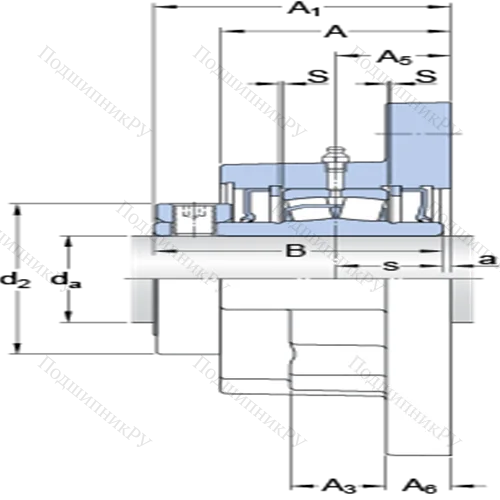 Фланцевые роликоподшипниковые узлы (стопорное кольцо, для дюймовых валов) FYR 4