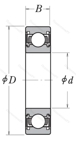 Однорядный шариковый подшипник 6900 VV CM от производителя  NSK