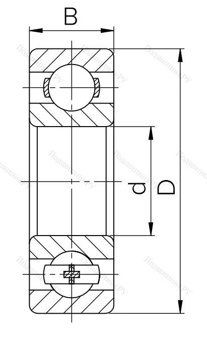 Шариковый однорядный подшипник 180308 T (6308 2RST) в Владимире