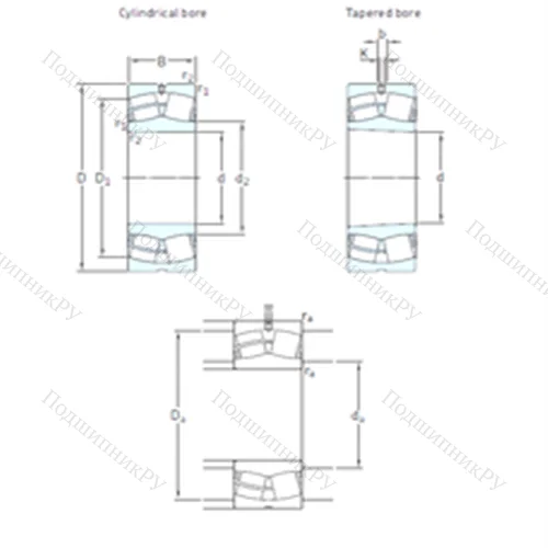 Подшипник роликовый радиальный самоцентрирующийся 23244CCK/W 33 от производителя  SKF