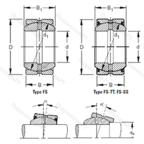 Подшипник скольжения сферический 300FS 430