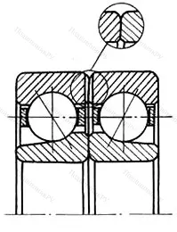 Подшипник  336214 размер 70x125x48 от производителя  ГПЗ-2 Подшипник  336214 размер 70x125x48 от производителя  ГПЗ-2