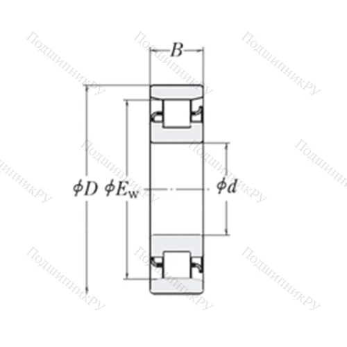 Подшипник роликовый радиальный LRJ 8 от производителя  RHP Подшипник роликовый радиальный LRJ 8 от производителя  RHP