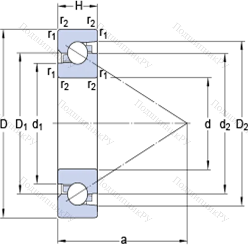Прецизионные одинарные упорно-радиальные шарикоподшипники для винтовых передач BSA 306 C от производителя  SKF