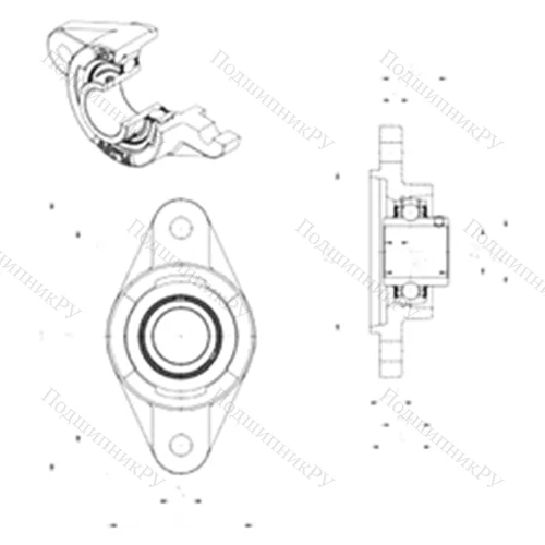 Подшипниковый узел шариковый радиальный UCFLZ 202