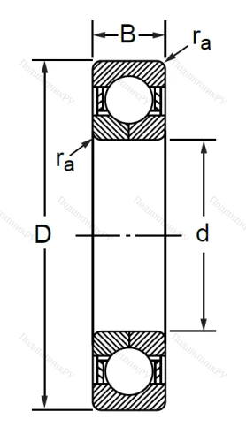 Радиально-упорный шариковый подшипник QJ 212 M (176212 Л ГОСТ) в Владимире
