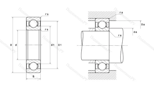 Высокотемпературный  подшипник 6208 F 604 от производителя  SNR Высокотемпературный  подшипник 6208 F 604 от производителя  SNR