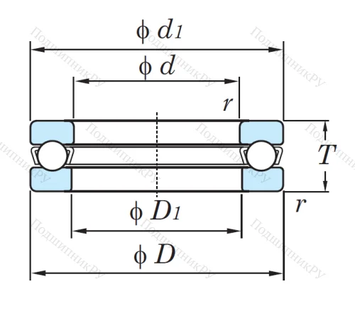 Упорный шариковый подшипник 51411 от производителя  KOYO