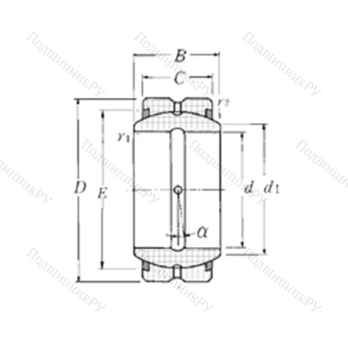 Подшипник скольжения сферический SA 1-80BSS