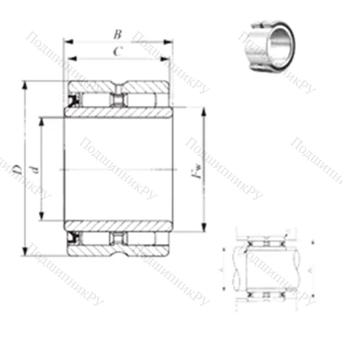 Подшипник игольчатый радиальный GBRI 142620 U от производителя  IKO Подшипник игольчатый радиальный GBRI 142620 U от производителя  IKO