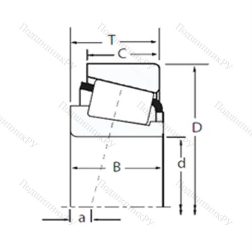 Подшипник роликовый радиально-упорный 594AA/JM 719113 от производителя  TIMKEN