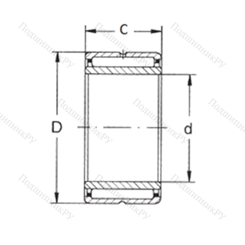 Подшипник игольчатый радиальный NKI 25/30