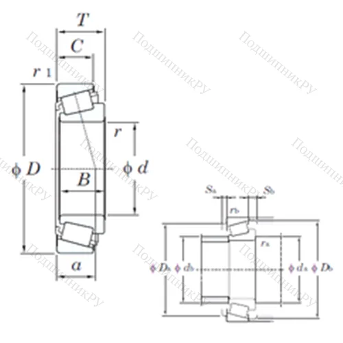 Подшипник роликовый радиально-упорный 30302JR от производителя  KOYO Подшипник роликовый радиально-упорный 30302JR от производителя  KOYO
