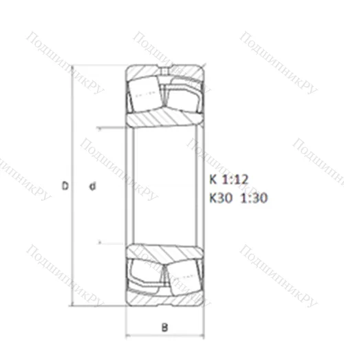 Подшипник роликовый радиальный самоцентрирующийся 2P 25002K от производителя  NTN