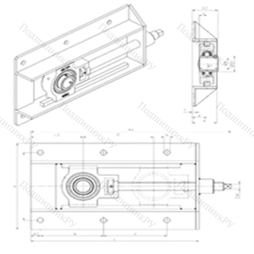 Подшипниковый узел шариковый радиальный UCT 208+WB
