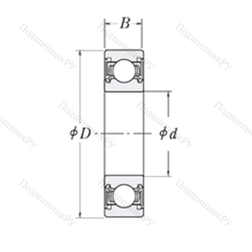 Подшипник шариковый радиальный MJ 1.1/4-2RS